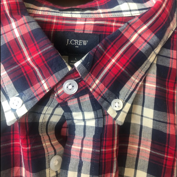 Men’s slim fit Jcrew plaid button up - Picture 2 of 2